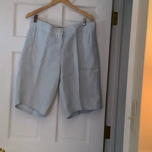 Poetry linen light blue shorts.